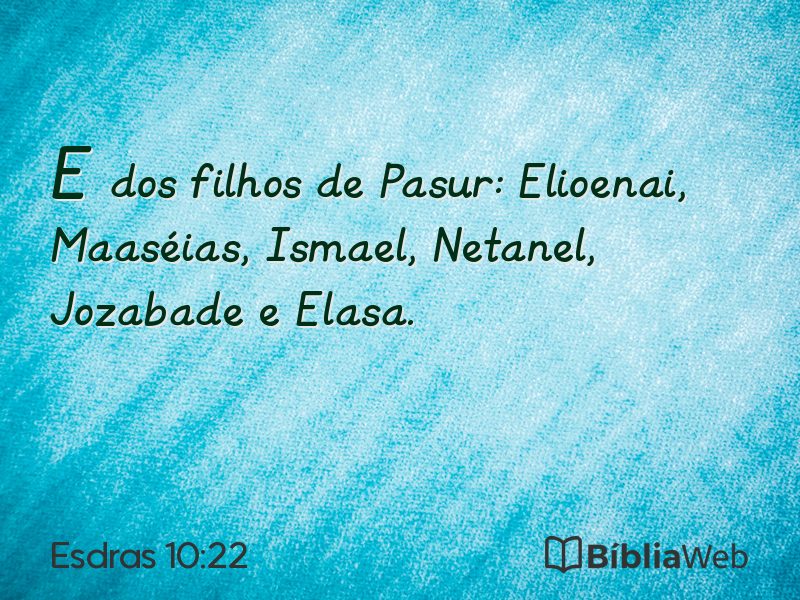 Esdras 10:22 em imagem para compartilhar