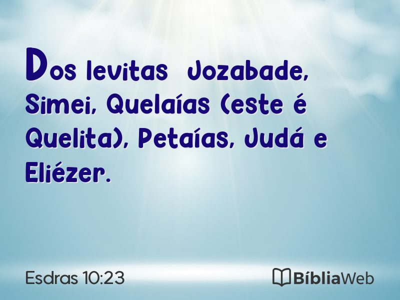 Esdras 10:23 em imagem para compartilhar