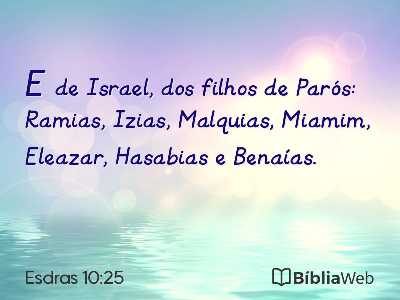 Esdras 10:25 em imagem para compartilhar