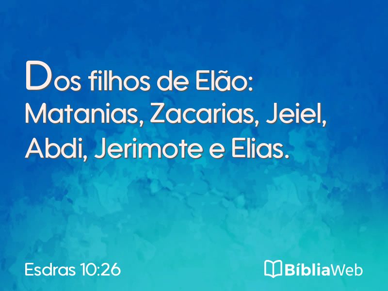 Esdras 10:26 em imagem para compartilhar