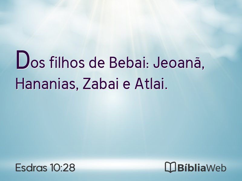 Esdras 10:28 em imagem para compartilhar