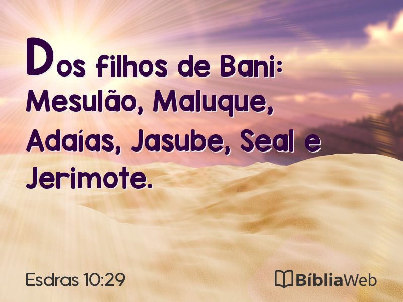 Esdras 10:29 em imagem para compartilhar
