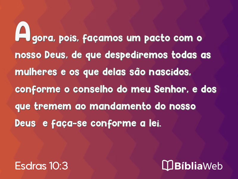 Esdras 10:3 em imagem para compartilhar
