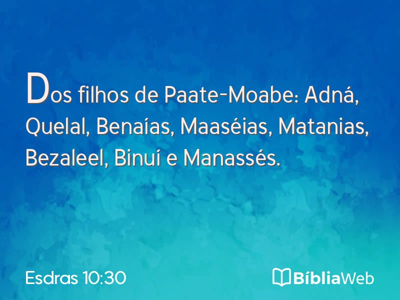 Esdras 10:30 em imagem para compartilhar