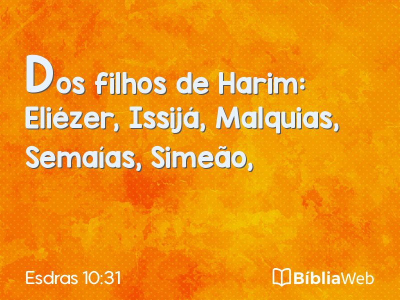Esdras 10:31 em imagem para compartilhar