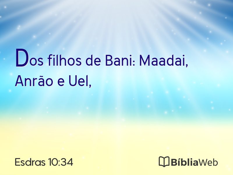 Esdras 10:34 em imagem para compartilhar