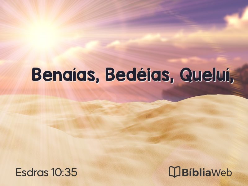 Esdras 10:35 em imagem para compartilhar