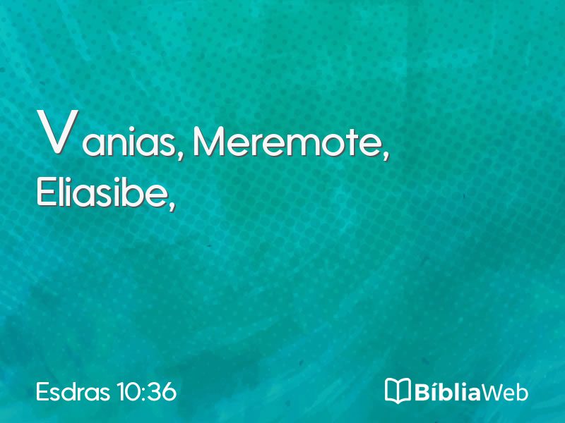Esdras 10:36 em imagem para compartilhar