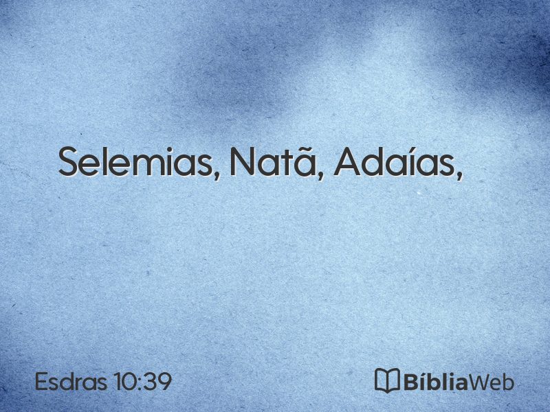 Esdras 10:39 em imagem para compartilhar