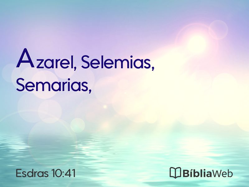 Esdras 10:41 em imagem para compartilhar