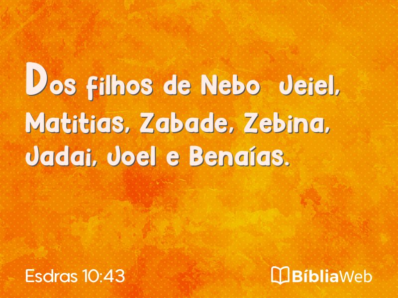 Esdras 10:43 em imagem para compartilhar