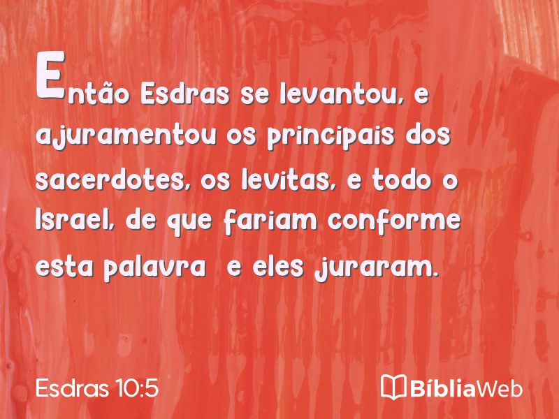 Esdras 10:5 em imagem para compartilhar