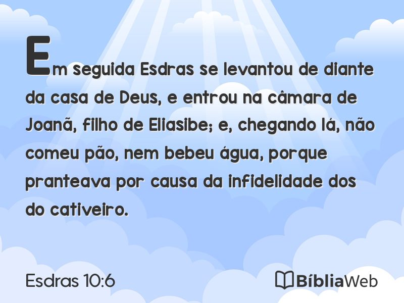 Esdras 10:6 em imagem para compartilhar