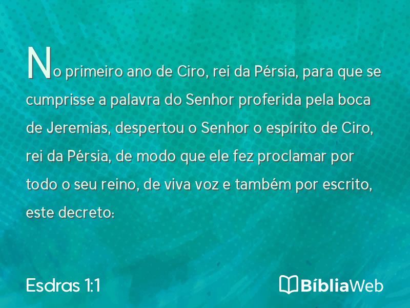 Esdras 1:1 em imagem para compartilhar