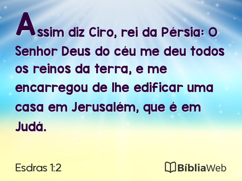 Esdras 1:2 em imagem para compartilhar