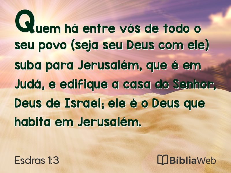 Esdras 1:3 em imagem para compartilhar