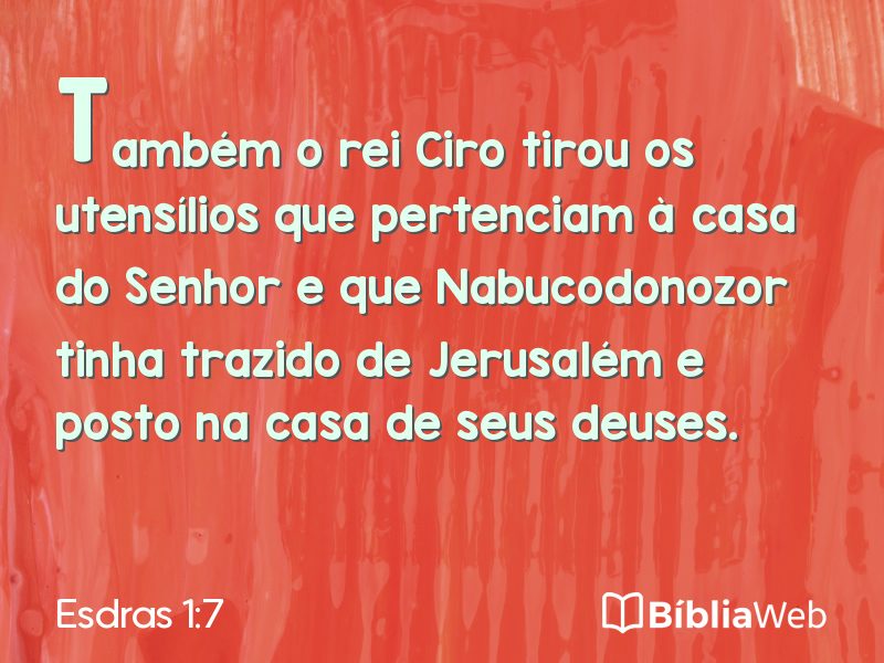 Esdras 1:7 em imagem para compartilhar