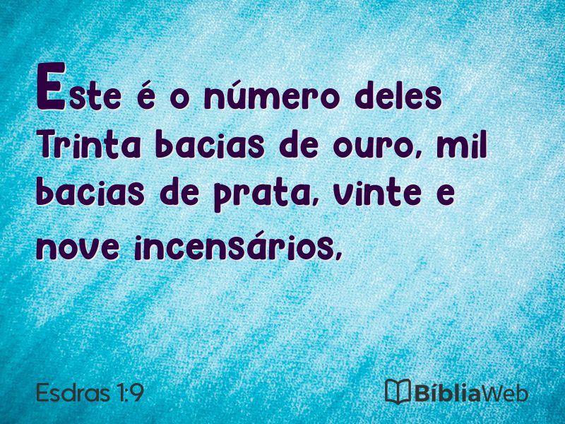 Esdras 1:9 em imagem para compartilhar