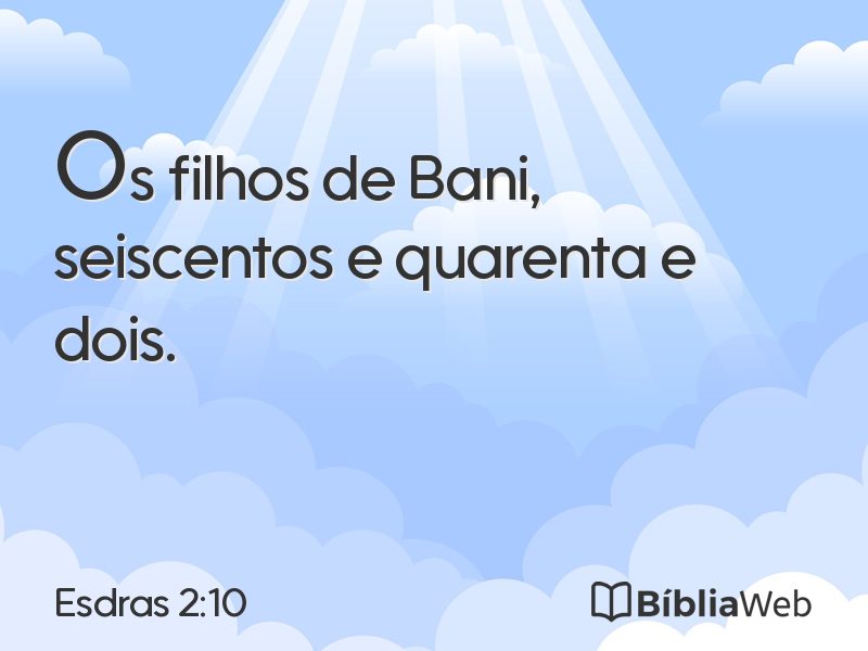 Esdras 2:10 em imagem para compartilhar