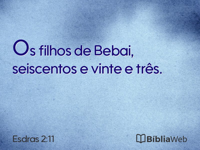 Esdras 2:11 em imagem para compartilhar
