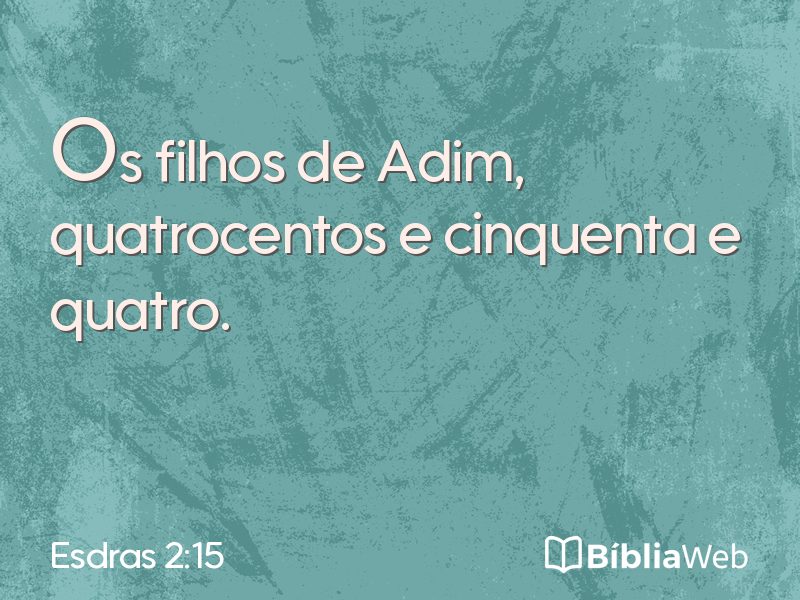 Esdras 2:15 em imagem para compartilhar