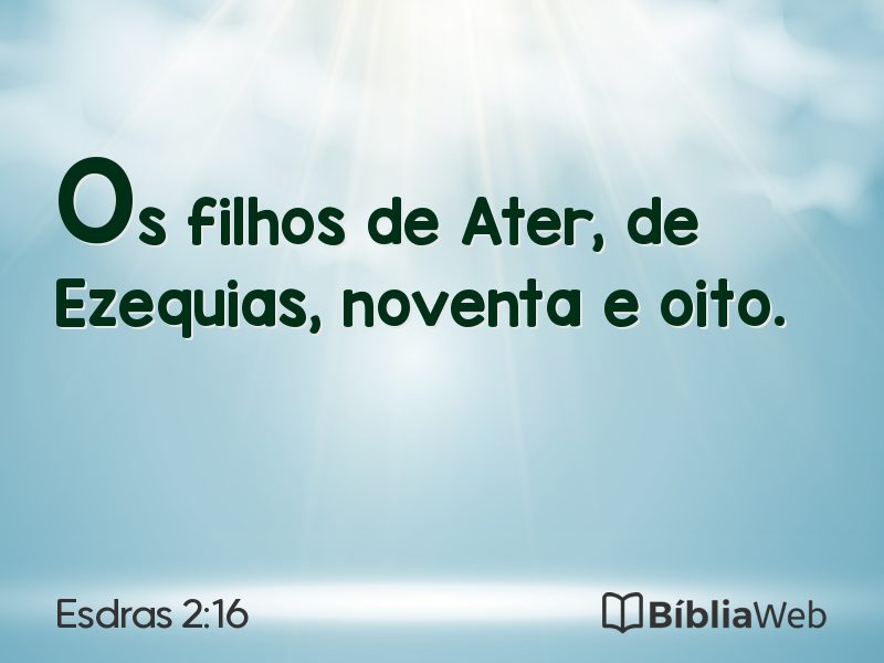 Esdras 2:16 em imagem para compartilhar