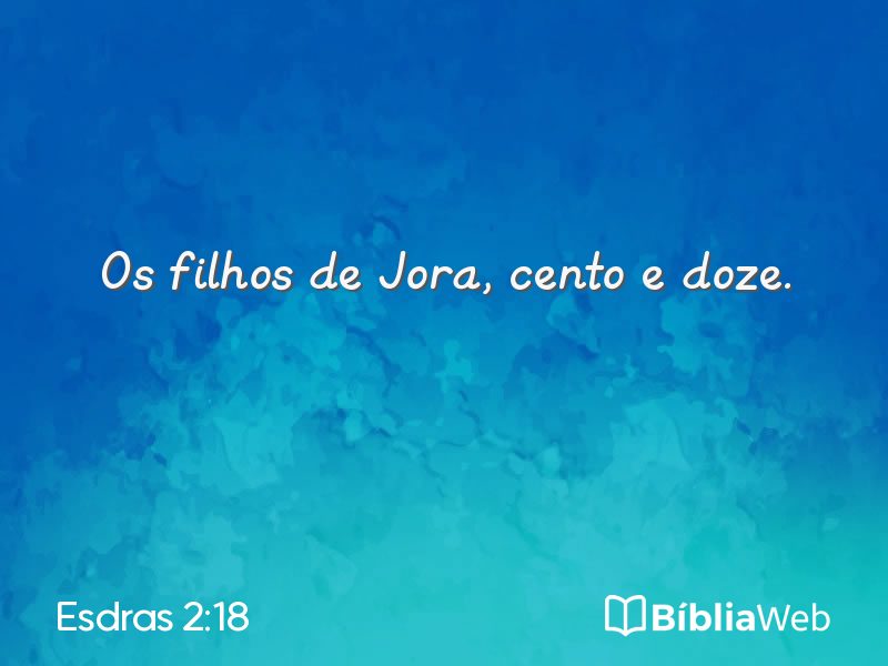 Esdras 2:18 em imagem para compartilhar