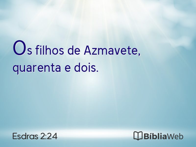 Esdras 2:24 em imagem para compartilhar