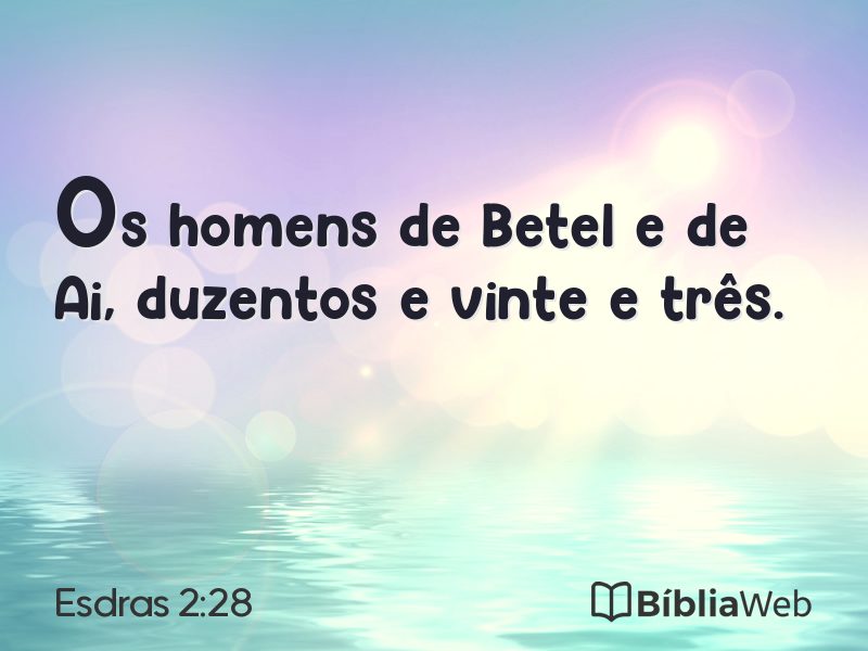 Esdras 2:28 em imagem para compartilhar