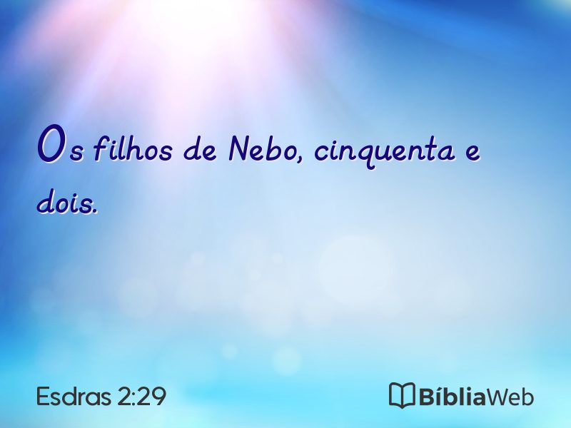Esdras 2:29 em imagem para compartilhar