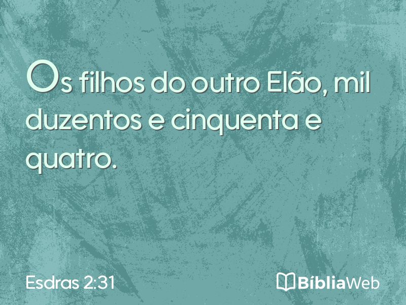 Esdras 2:31 em imagem para compartilhar