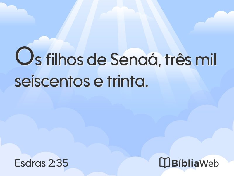 Esdras 2:35 em imagem para compartilhar