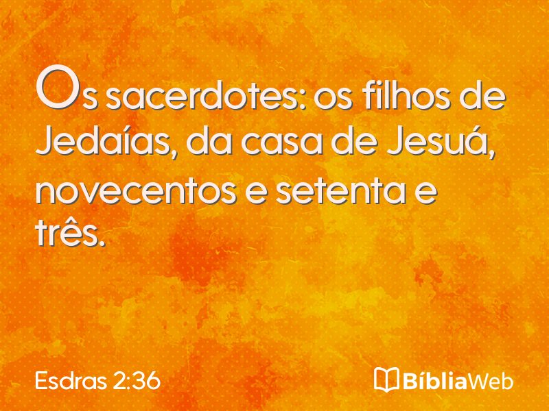 Esdras 2:36 em imagem para compartilhar