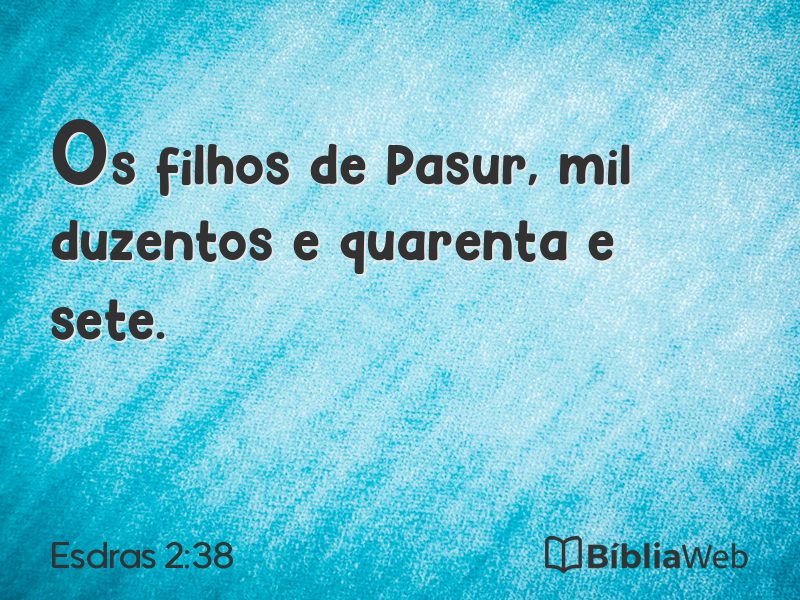 Esdras 2:38 em imagem para compartilhar