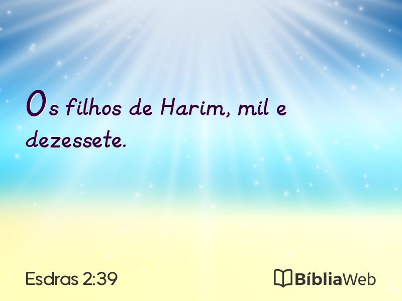 Esdras 2:39 em imagem para compartilhar