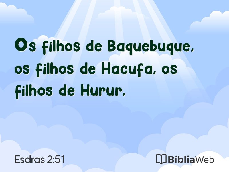 Esdras 2:51 em imagem para compartilhar
