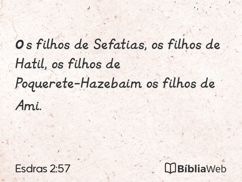 Esdras 2:57 em imagem para compartilhar