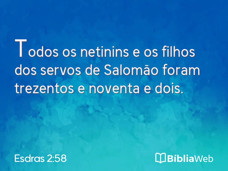 Esdras 2:58 em imagem para compartilhar