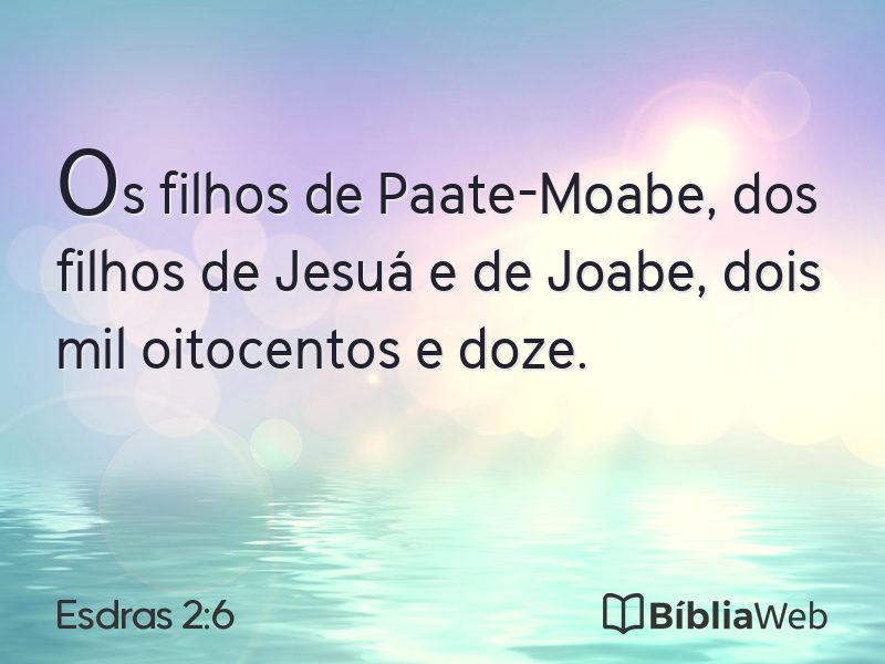 Esdras 2:6 em imagem para compartilhar