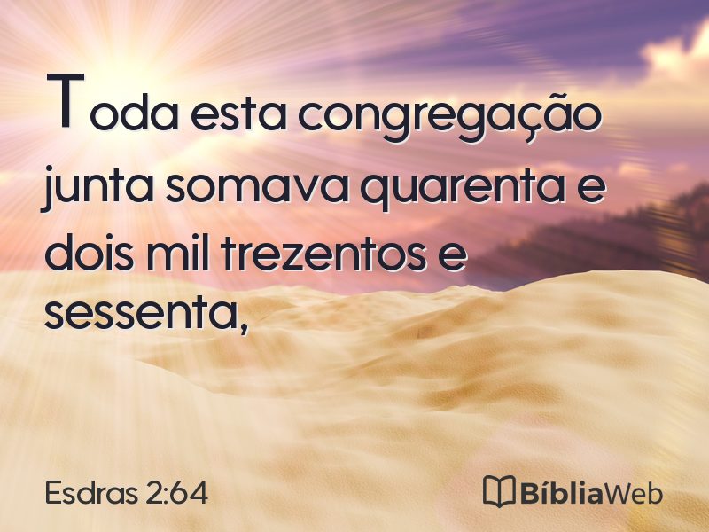 Esdras 2:64 em imagem para compartilhar