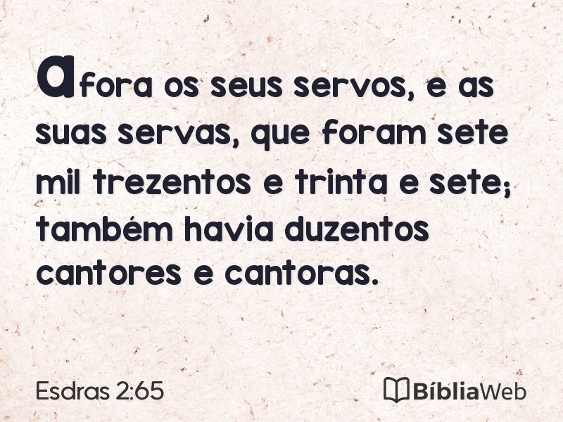 Esdras 2:65 em imagem para compartilhar