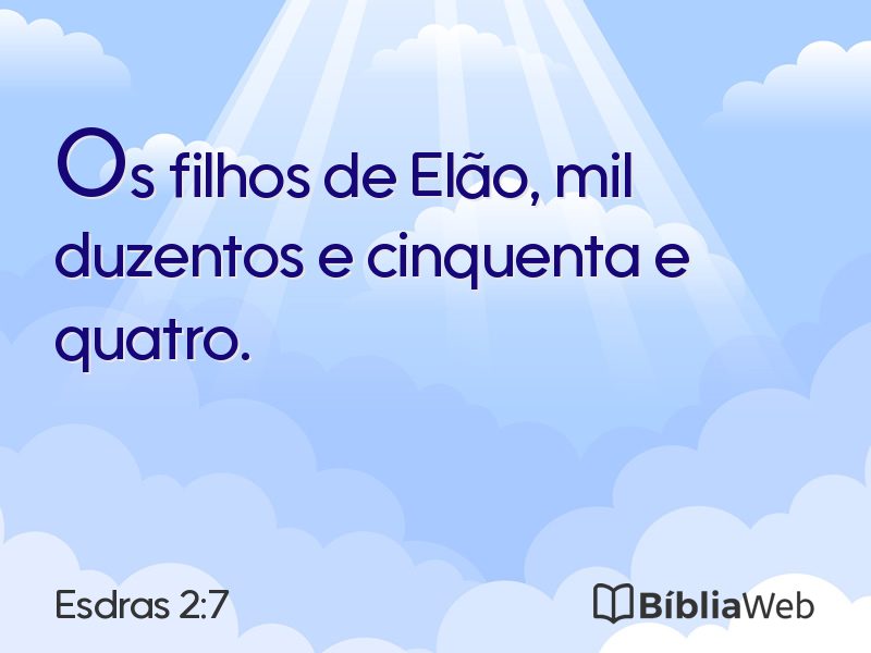 Esdras 2:7 em imagem para compartilhar