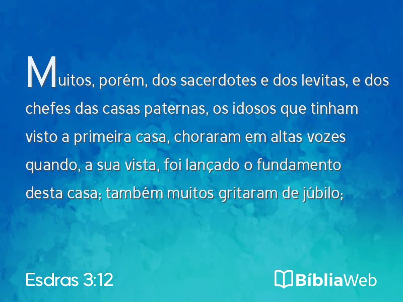 Esdras 3:12 em imagem para compartilhar