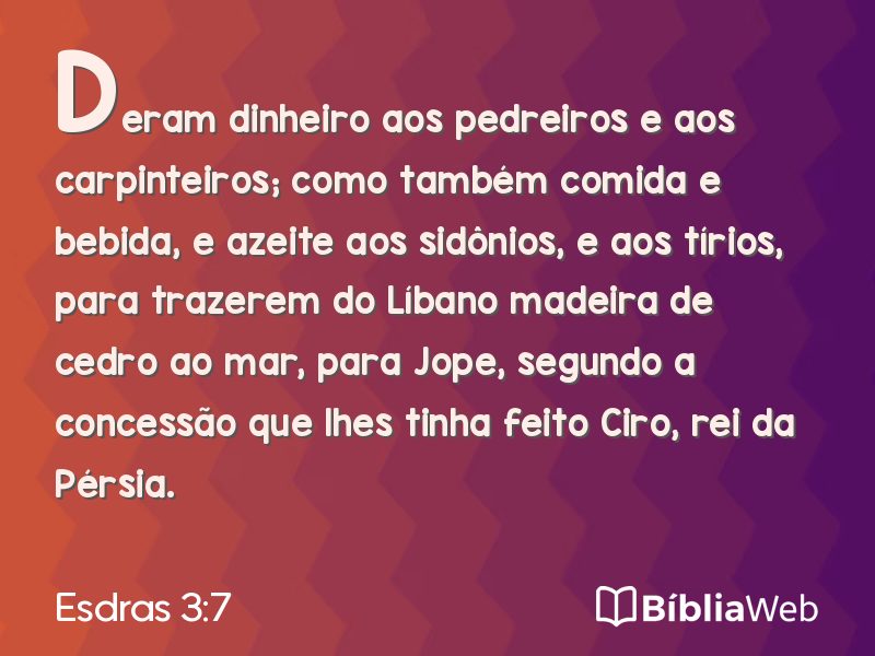 Esdras 3:7 em imagem para compartilhar