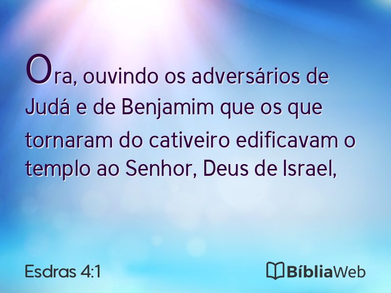 Esdras 4:1 em imagem para compartilhar