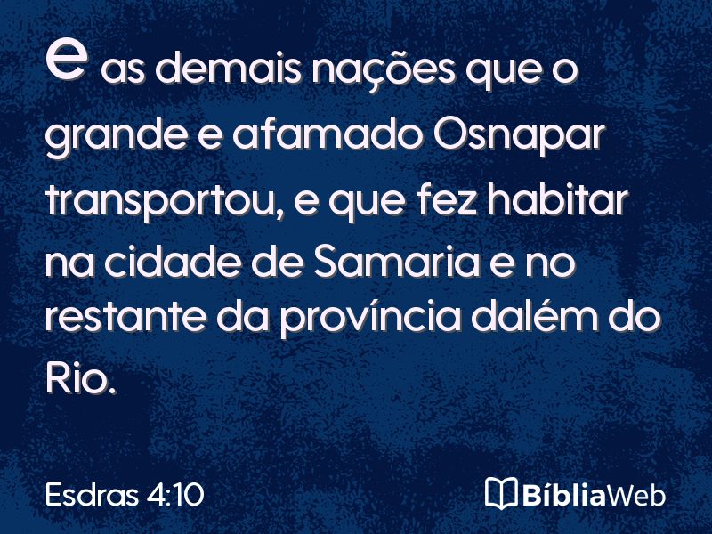 Esdras 4:10 em imagem para compartilhar