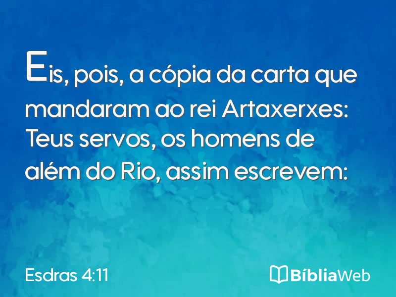 Esdras 4:11 em imagem para compartilhar