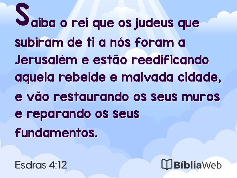 Esdras 4:12 em imagem para compartilhar