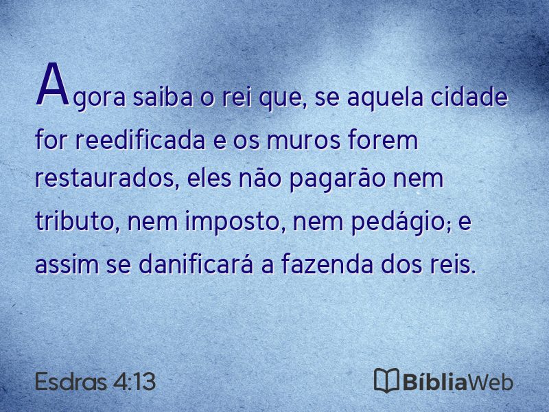 Esdras 4:13 em imagem para compartilhar