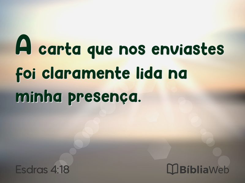 Esdras 4:18 em imagem para compartilhar